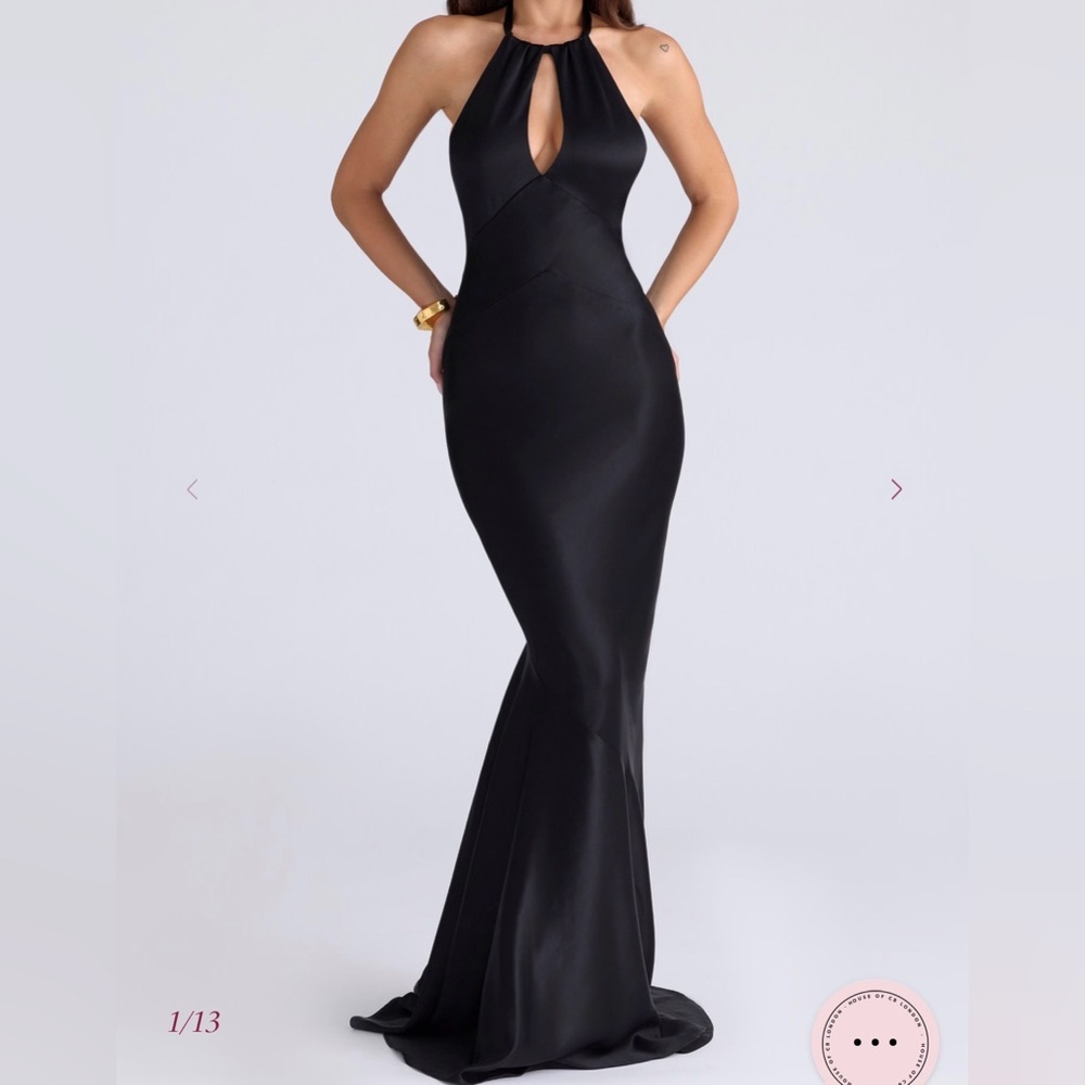 House of CB Sleek Black Backless Dress